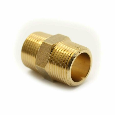 Thrifco Plumbing 1/8 Brass Hex Nipple 5320120